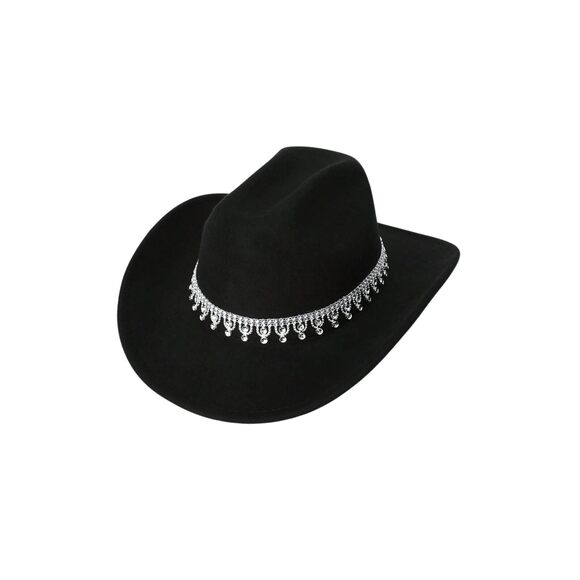 Accessories - 1253 Women's Western Boho Cowboy Hat Rhinestone Sequin Wide Brim Cowgirl Hat